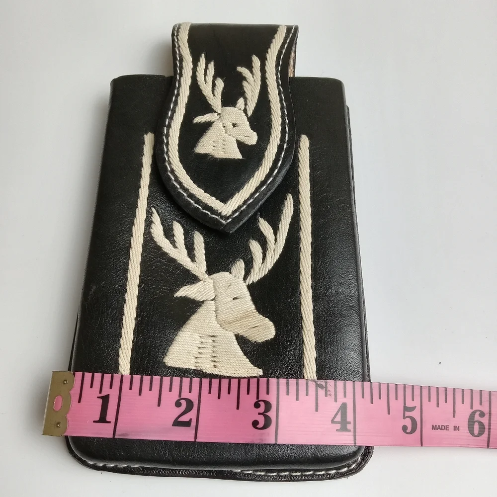 WESTERN LEATHER CELL PHONE CASE, FUNDA VAQUERA DE CUERO COWBOY RODEO PHONE CASE‎